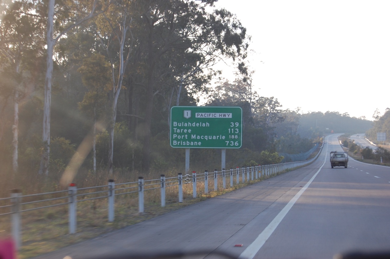 No, saj smo praktično že v predmestju Brisbanea.